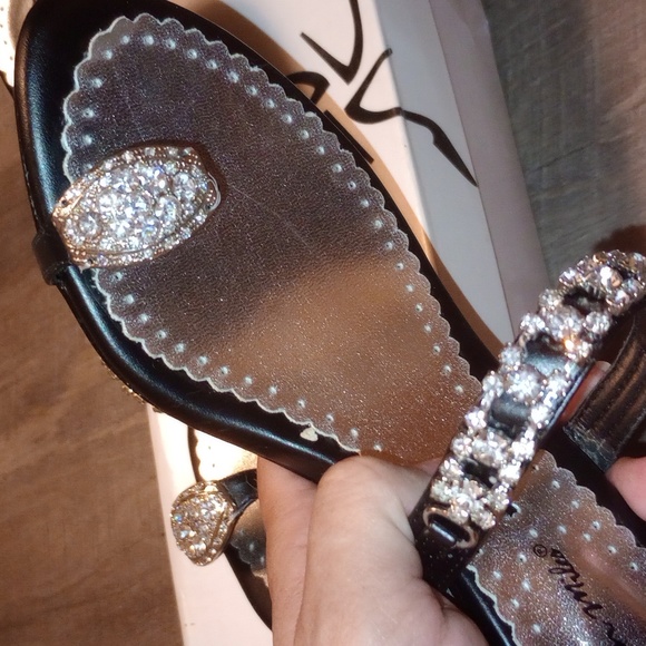 SEVENTEEN MILES RHINESTONE ACCENTED HEELS - Picture 5 of 9